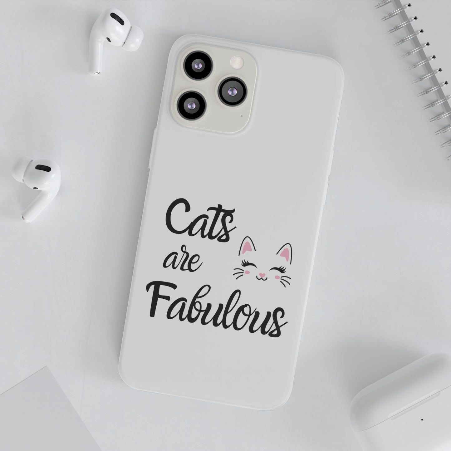 Flexi Phone Case with Cats are Fabulous print