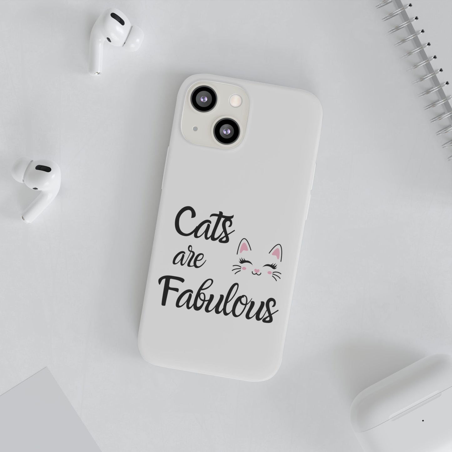 Flexi Phone Case with Cats are Fabulous print