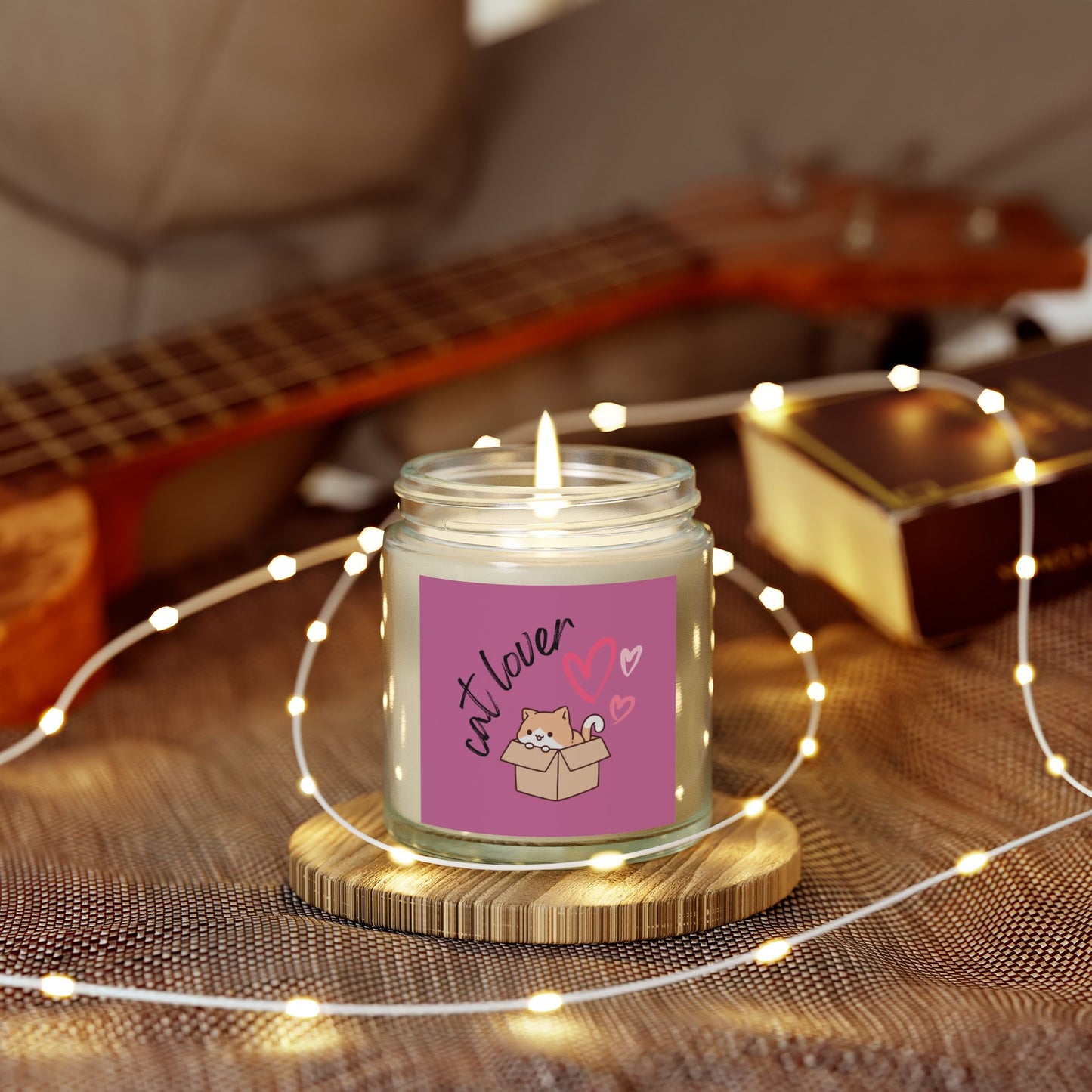 Cat Lover 4oz Scented Candles made of Coconut Apricot Wax