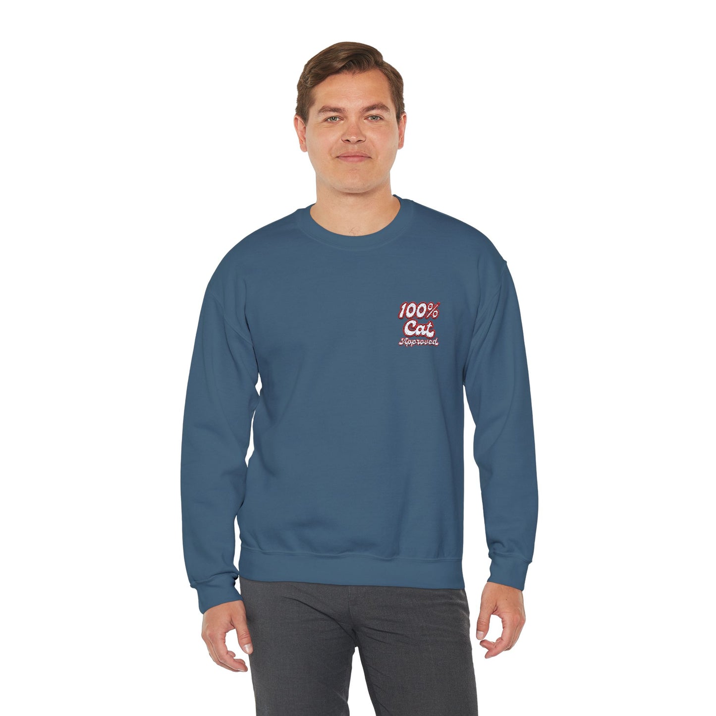 Embroidered Unisex Heavy Blend Crewneck Sweatshirt - 100% Cat Approved