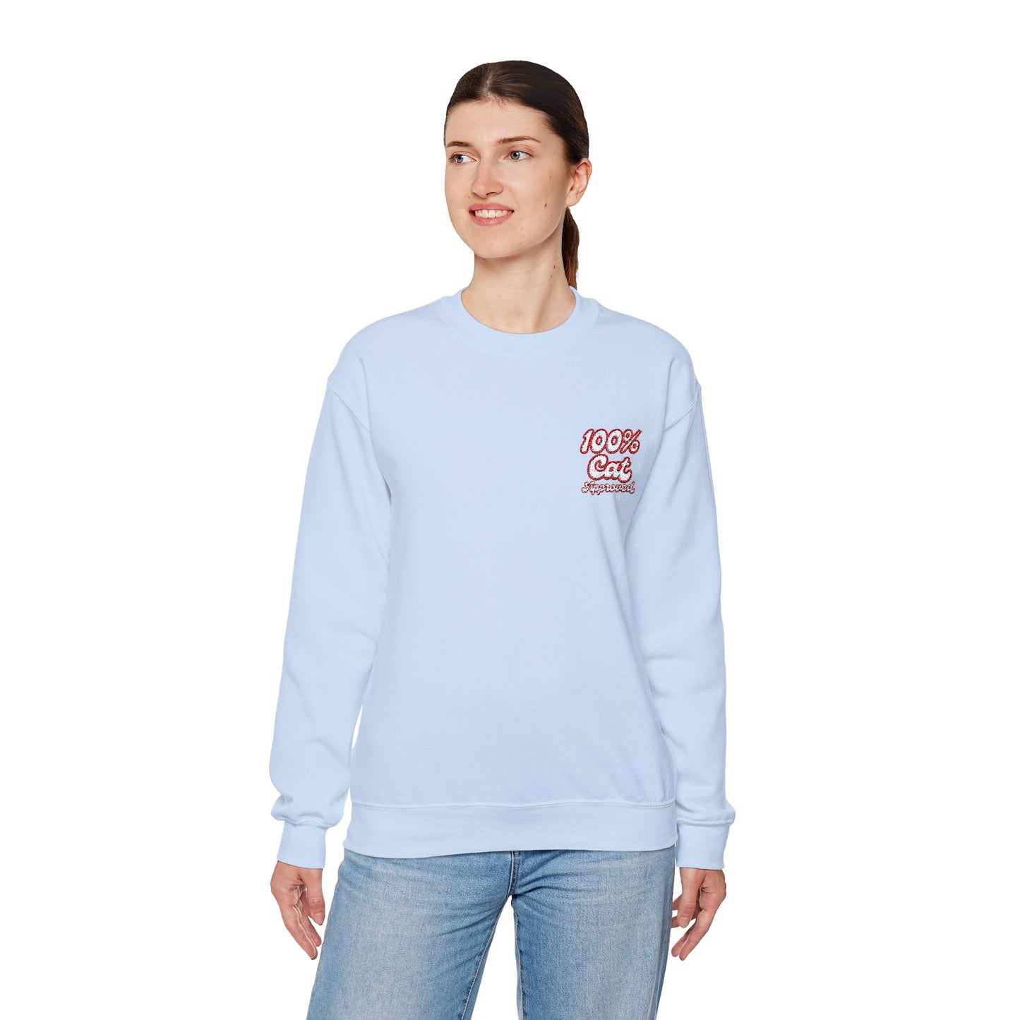 Embroidered Unisex Heavy Blend Crewneck Sweatshirt - 100% Cat Approved