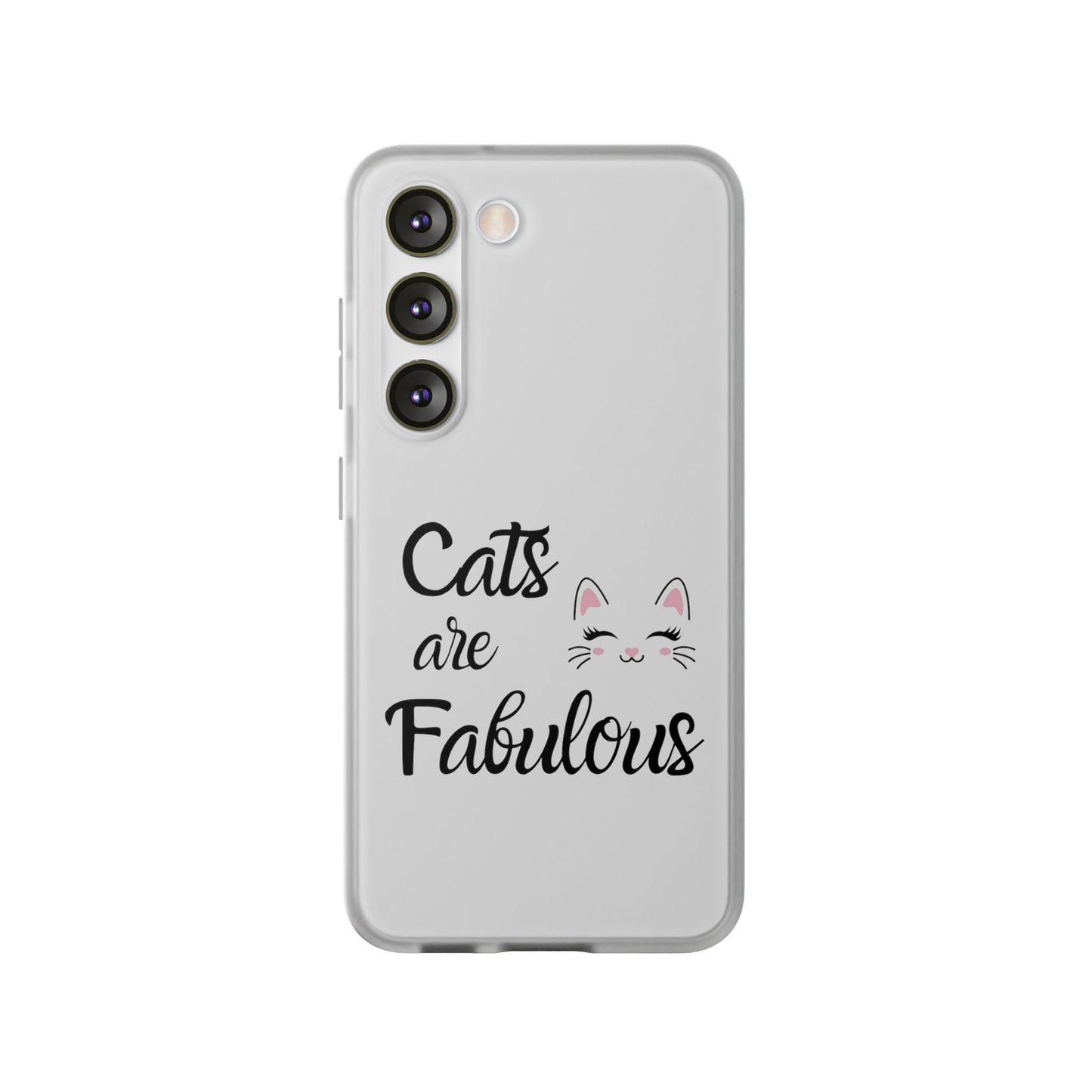 Flexi Phone Case with Cats are Fabulous print