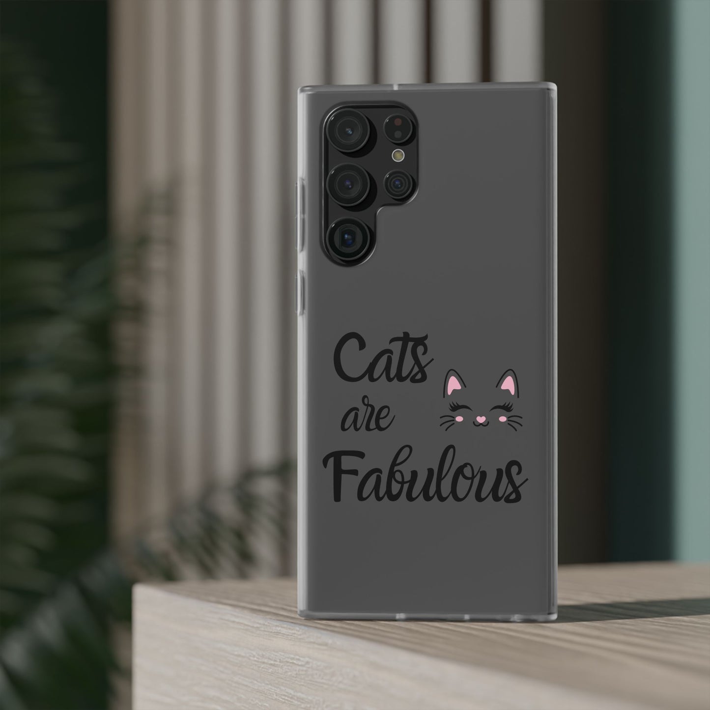 Flexi Phone Case with Cats are Fabulous print