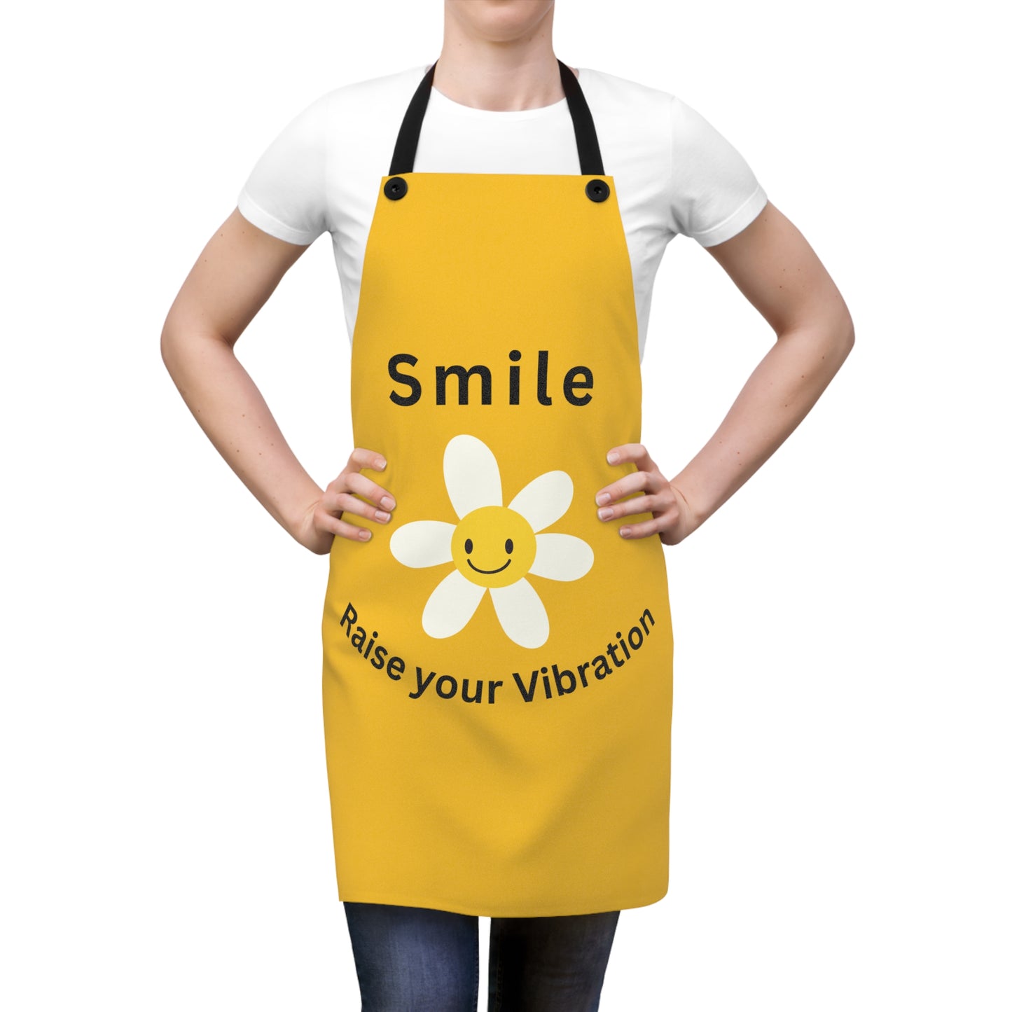 Smile Raise Your Vibration Printed BBQ Apron